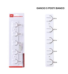 DC CASA GANCIO C/VITI 5 POSTI BIANCODc