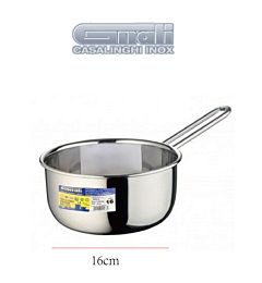 CASSERUOLA FONDA CM.16 1 MANICO INOX18/C MOD.REALTGnali