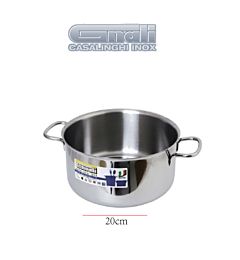 CASSERUOLA FONDA CM.20 2 MANICI INOX 18/C MOD.REALGnali