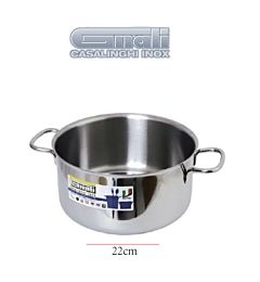 CASSERUOLA FONDA CM.222 MANICI INOX 18/C MOD. REALGnali