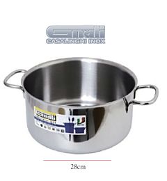 CASSERUOLA FONDA CM.28 2 MANICI INOX 18/C MOD.REALGnali