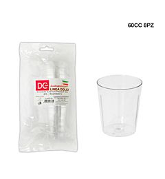 DC CASA BICCHIERE 60CC 8PZ TRASPARENTEDc