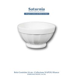 NAPOLI BOLO COSTE 14 CM. BIANCOSaturnia