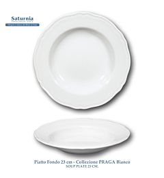 PRAGA FONDO 23 CM. BIANCOSaturnia