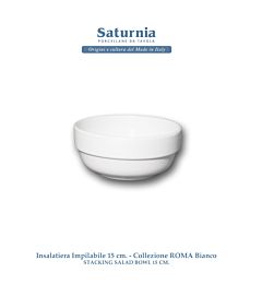 ROMA BIANCO INSALATIERA 15CMSaturnia