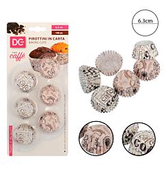 DC CASA PIROTTINI CARTA CUPCAKE CAFFE  6.3CM 100PZDc