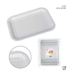 DC CASA VASSOIO RETTANG. BIANCO 28X20CM 3PZDc