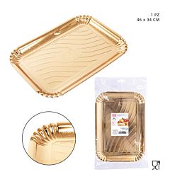 DC CASA VASSOIO RETTANG. ORO 46X34CMDc