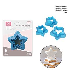 FORMINE DOLCI PLASTICA STELLA 6MISURE 3PZDc
