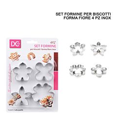 DC CASA FORMINE DOLCI INOX FIORE 4PZDc