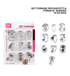 DC CASA FORMINE DOLCI INOX NUMERI 10PZDc