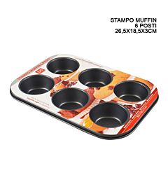 STAMPO MUFFIN 6 POSTI 26,5X18,5X3CMDc