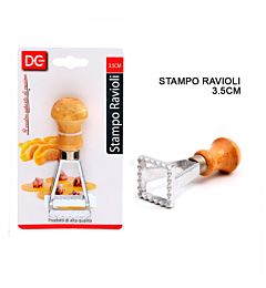 STAMPO RAVIOLI M/LEGNO QUADRATO 3.5CMDc