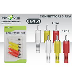 CONNETTORI RCA 6Tekone