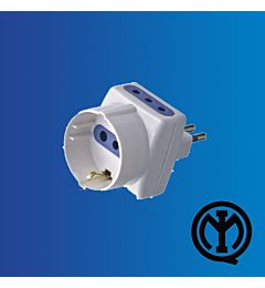 ADATTATORE 10A 2 PRESE 10A+1 SCHUKOExtrastar