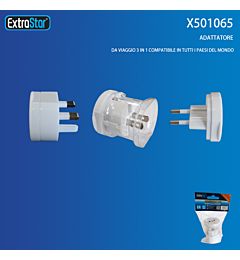ADATTATORE DA VIAGGIO 3 IN 1Extrastar