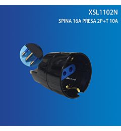 ADATTATORE SPINA 16A 1PRESA 2P+T/SCHUKO NEROExtrastar