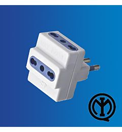 ADATTATORE SPINA 16A 3 PRESE 10/16A BIPASSOExtrastar