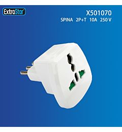 ADATTATORE UNIVERSALE 2P+T 10AExtrastar