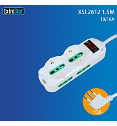 MULTIPRESA 10/16A+SCHUKO SPINA 10A CON SOVRACCARICExtrastar