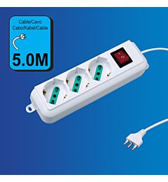 MULTIPRESA 3 POSIZIONI CON INTERRUTTORE-5MExtrastar