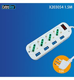 MULTIPRESA 4 POSIZIONI 10/16A INTERRUTTORI SPINA 1