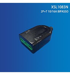 PRESA 2P+T 10/16A BIPASSO NERO