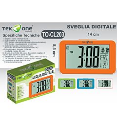 SVEGLIA DIGITALE CON CALENDARIO SLIMTekone