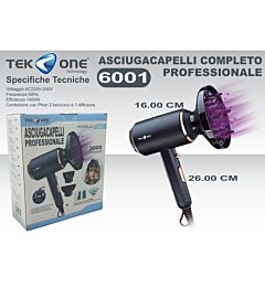 ASCIUGACAPELLI PROFESSIONALE 3 IN 1 6001Tekone