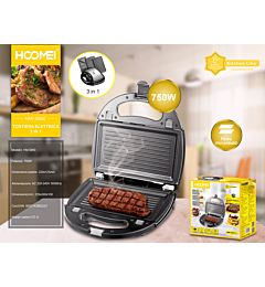TOSTIERA ELETTRICA 3 IN 1 800W HM-5860 (2223)Hoomei