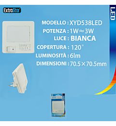 LAMPADA NOTTURANA A LED 1W 6500K 6LMExtrastar