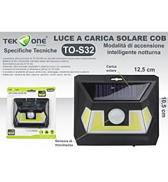 LUCE A CARICA SOLARE COB CON SENSORE INFRAROSSO S3Tekone