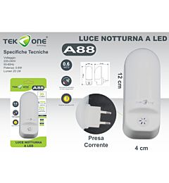 LUCE NOTTURNA A LED A88Tekone