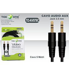 CAVO AUX 3.5MM 5 METRI  Y-120Tekone