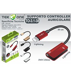 ADATTATORE LIGHTNING PER ALIMENTAZIONE E AUXTekone