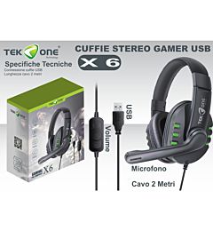 CUFFIA PROFESSIONALE PER PC X6Tekone