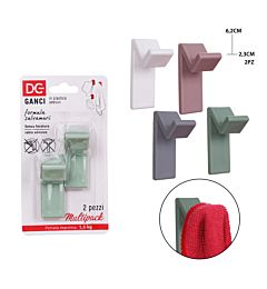 DC CASA GANCIO ADES. PLAST. 6.2X2.3CM 2PZDc