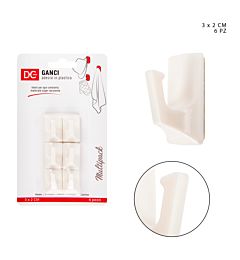 DC CASA GANCIO ADES. PLAST. 6PZDc
