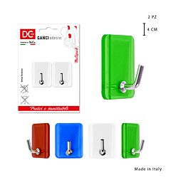 DC CASA GANCIO ADES. PLAST. FIX KRISTAL 2PZDc