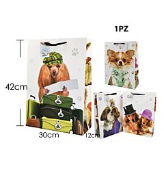 SHOPPER BAG CANI 30X42X12CMBib