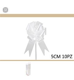 NASTRO FIOCCO DA REGALO 10PZ 5CM BIANCOGev