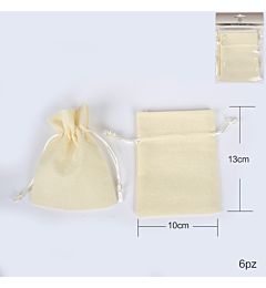 SACCHETTO LINO 10*13CM 6PZ PANNAGev