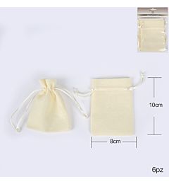 SACCHETTO LINO 8*10CM 6PZ PANNAGev