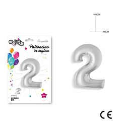 MR.PARTY PALLONCINO MYLAR ARGENTO 2 109X96CMDc