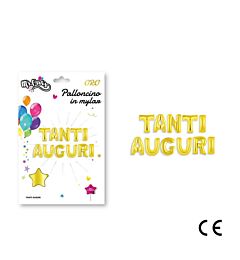 MR.PARTY PALLONCINO MYLAR TANTI AUGURI ORODc