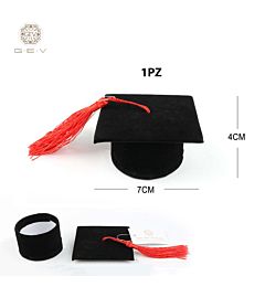 CAPPELLO PICCOLO LAUREA 7*7*4 NEROGev