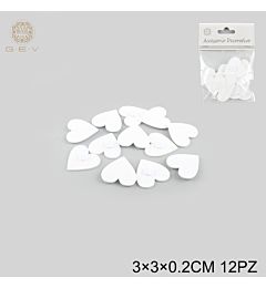 CUORE IN LEGNO ADESIVO 3CM 12PZGev