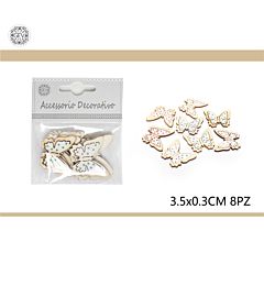 DEC.IN LEGNO 3.5CM 8PCSGev