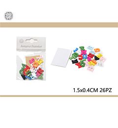 DEC.IN LEGNO LETTRE 1.5CM 24PCSGev