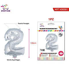 PALLONCINO ALLUMINIO N2 100CMParty Go